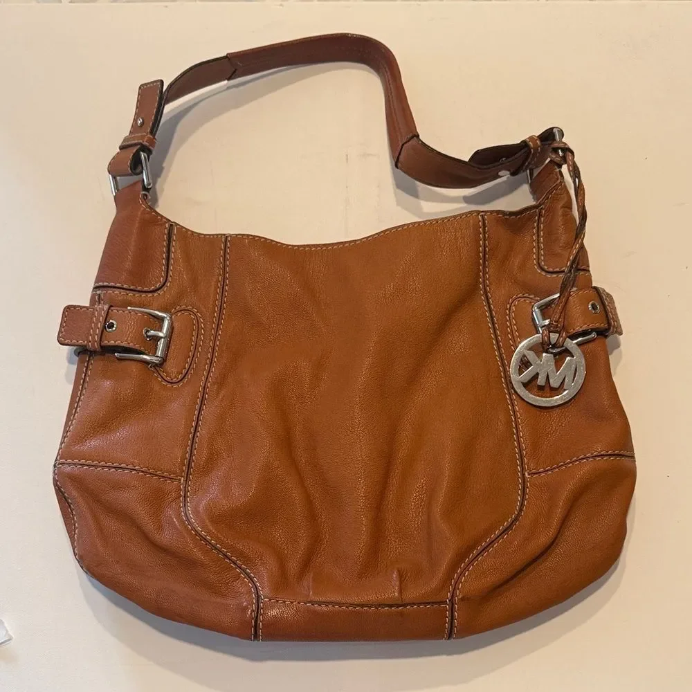 Michael Kors Tan Leather Hobo Bag